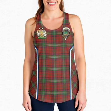 Seton Tartan Crest Women Racerback Tanks Scotland Coat of Arm Flag Style