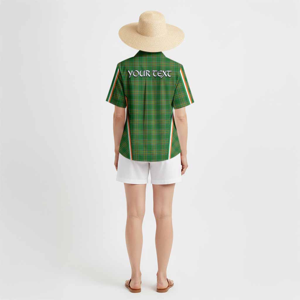 Seward Irish Clan Coat of Arm Tartan Hawaiian Shirt Flag Style