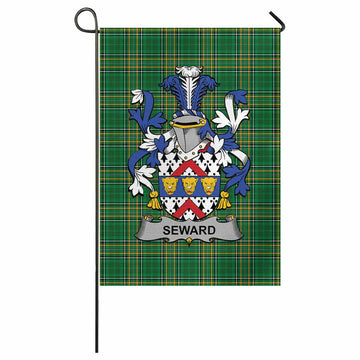 Seward Irish Clan Tartan Garden Flag with Coat of Arms