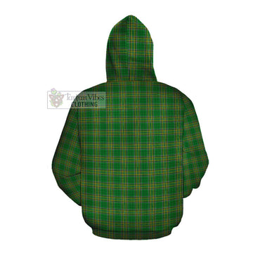 Seymour Irish Clan Tartan Cotton Hoodie with Coat of Arms