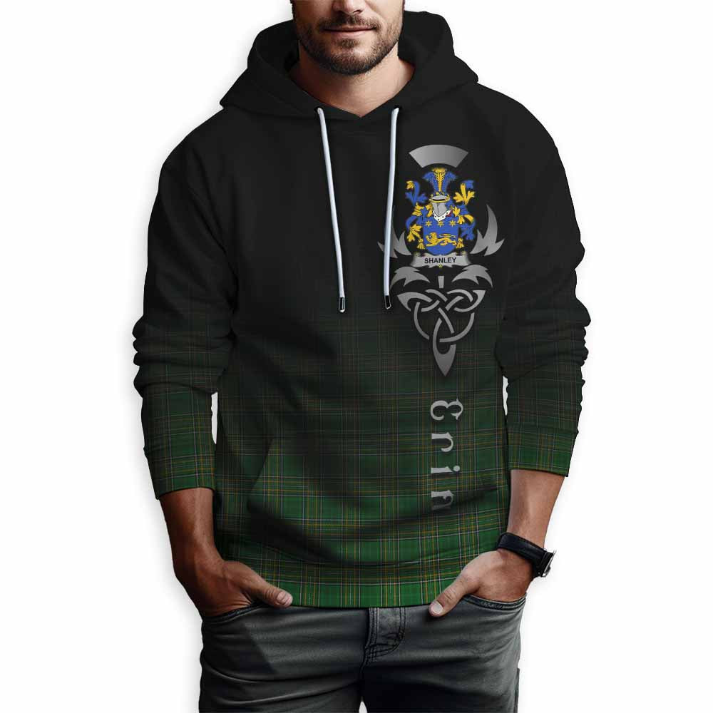Tartan Vibes Clothing Shanley Irish Clan Hoodie with Coat of Arms Erin Go Bragh Celtic Inspired