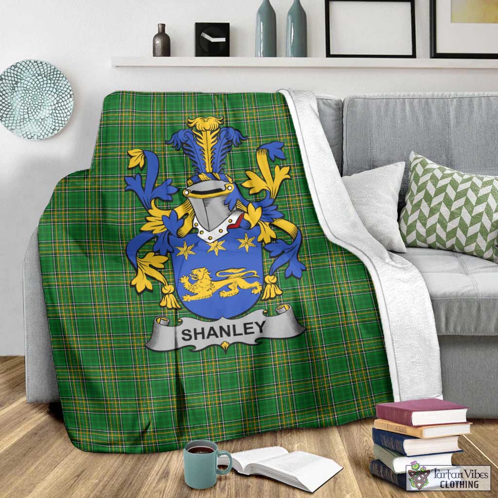 Shanley Irish Clan Tartan Blanket with Coat of Arms - Tartan Vibes Clothing