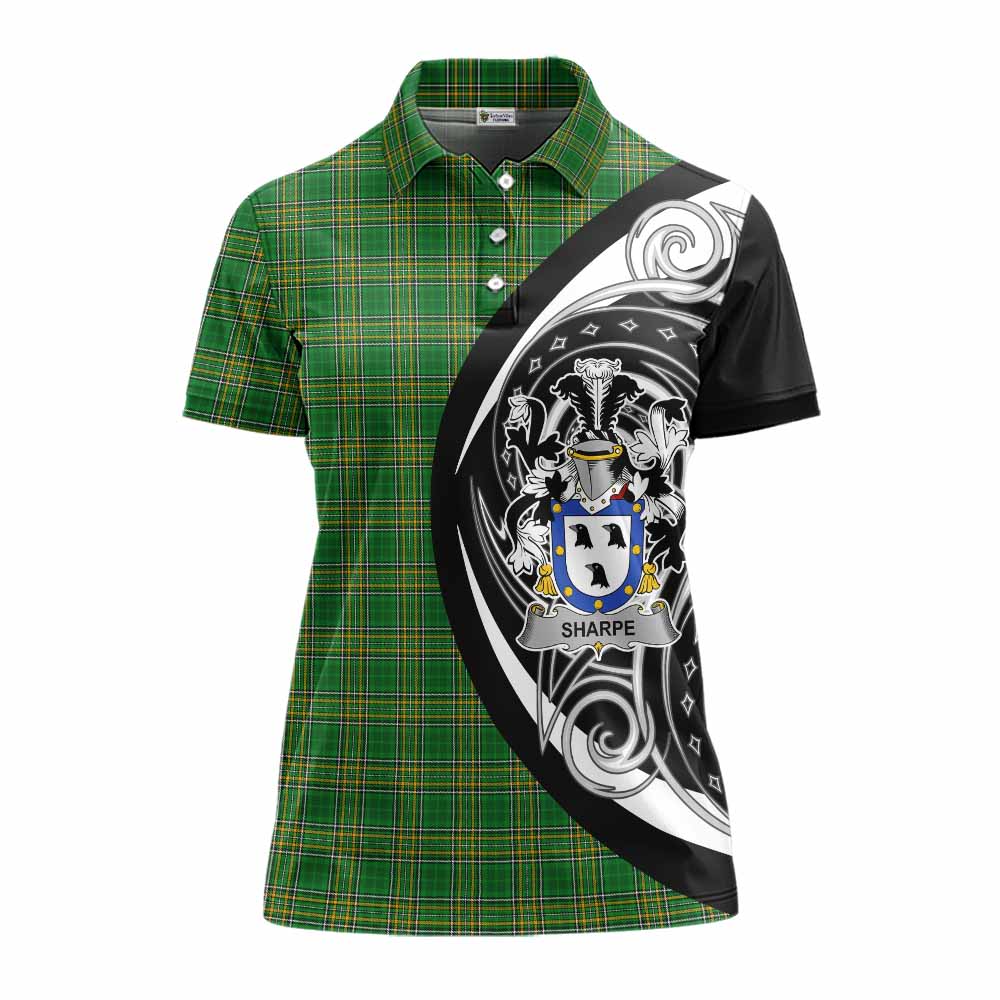 Sharpe Irish Clan Women's Polo Shirt Celtic Circle Style Women - Tartan Vibes Clothing