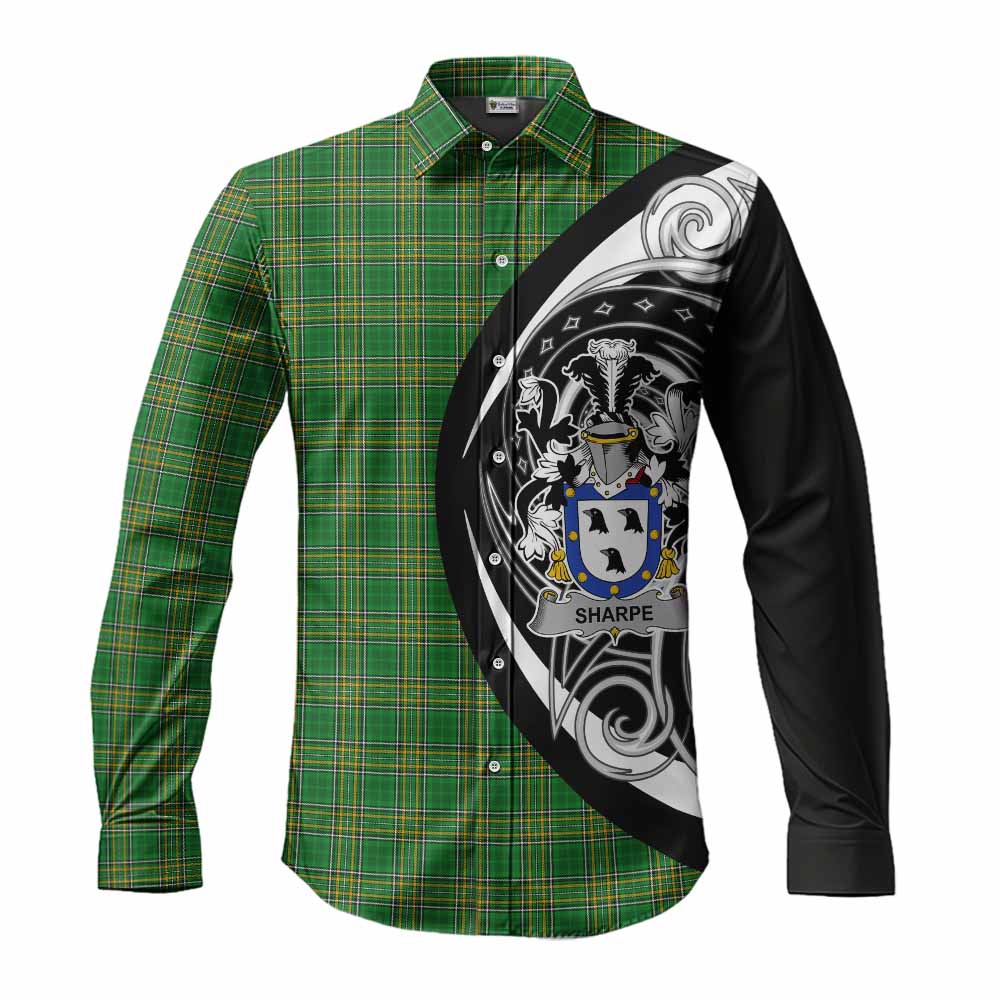 Sharpe Irish Clan Long Sleeve Button Shirt Celtic Circle Style Men's Shirt S - Tartan Vibes Clothing