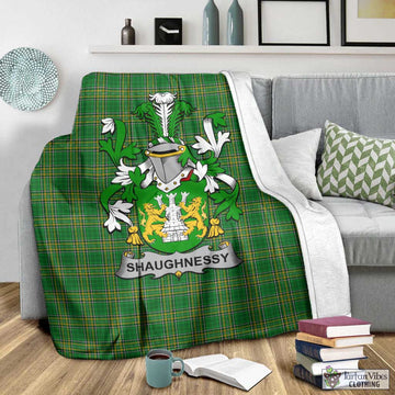 Shaughnessy Irish Clan Tartan Blanket with Coat of Arms - Tartan Vibes Clothing
