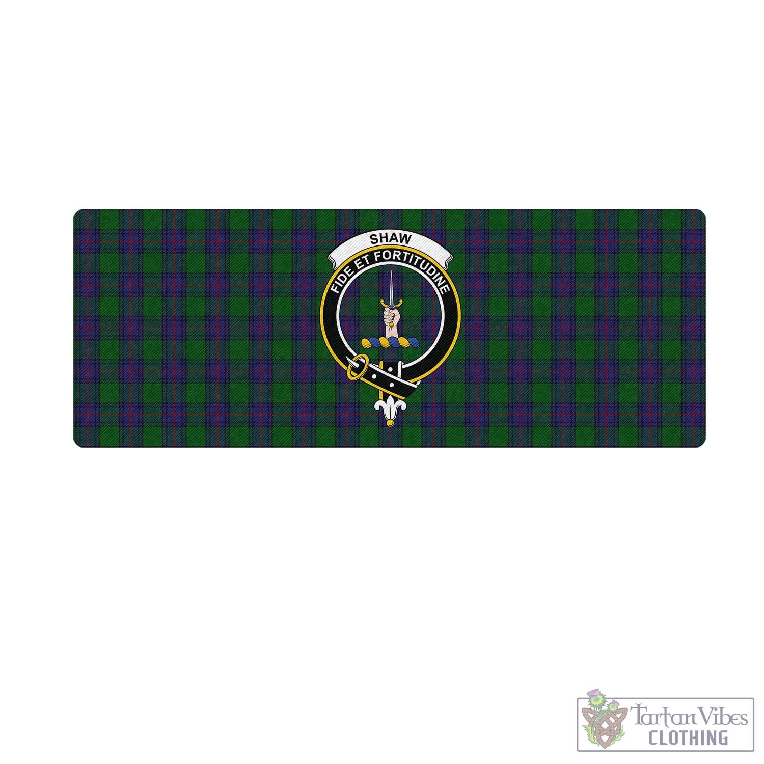 Tartan Vibes Clothing Shaw Tartan Mouse Pad with Family Crest
