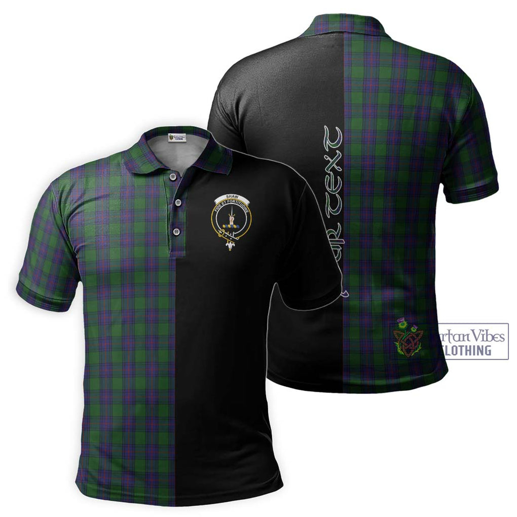 Shaw Tartan Polo Shirt with Family Crest and Half Of Me Style Kid - Tartanvibesclothing Shop