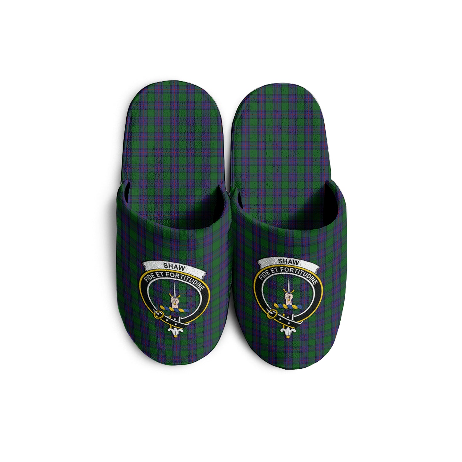 Shaw Tartan Home Slippers with Family Crest KIDS - Tartan Vibes Clothing