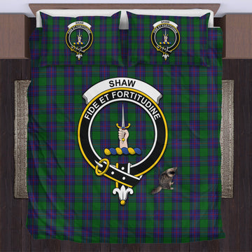 Shaw Tartan Bedding Set with Family Crest