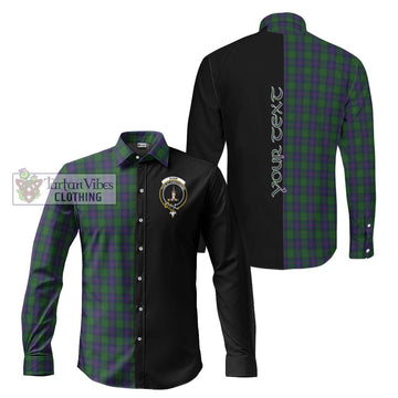 Shaw Tartan Long Sleeve Button Shirt with Family Crest and Half Of Me Style