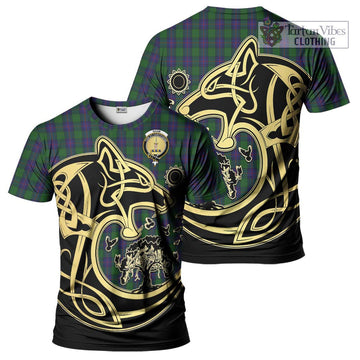 Shaw Tartan T-Shirt with Family Crest Celtic Wolf Style Kid's Shirt - Tartan Vibes Clothing