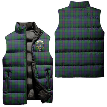 Shaw Tartan Sleeveless Puffer Jacket with Family Crest