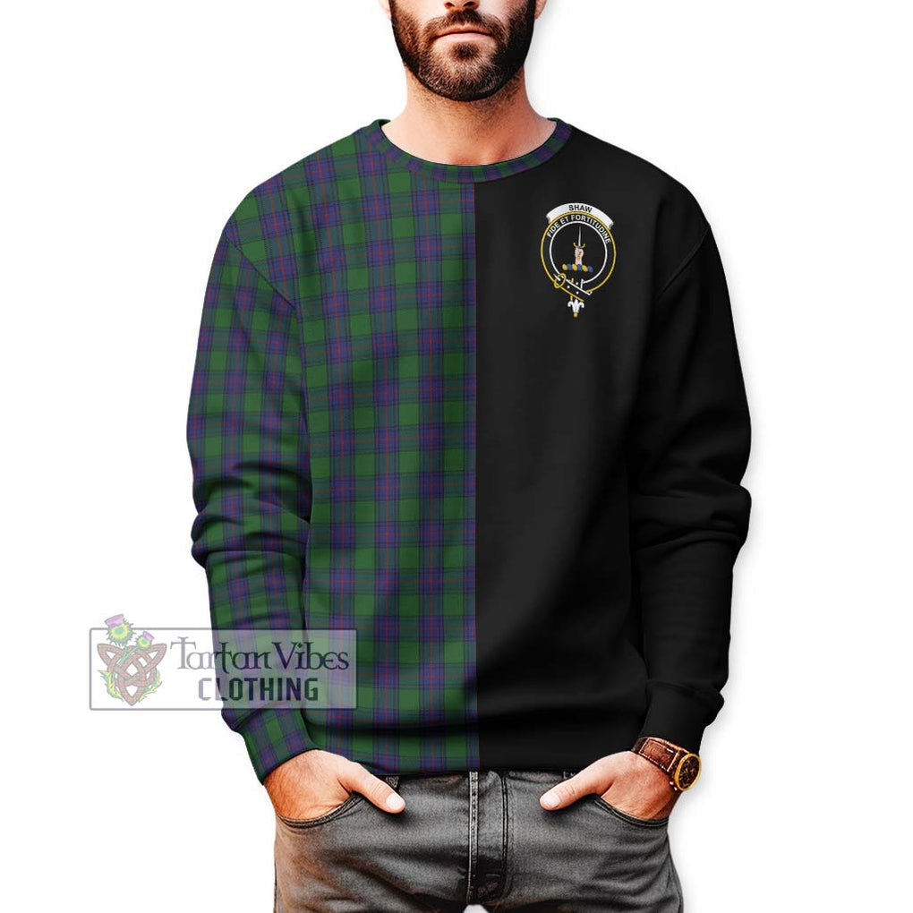 Shaw Tartan Sweatshirt with Family Crest and Half Of Me Style Unisex - Tartanvibesclothing Shop