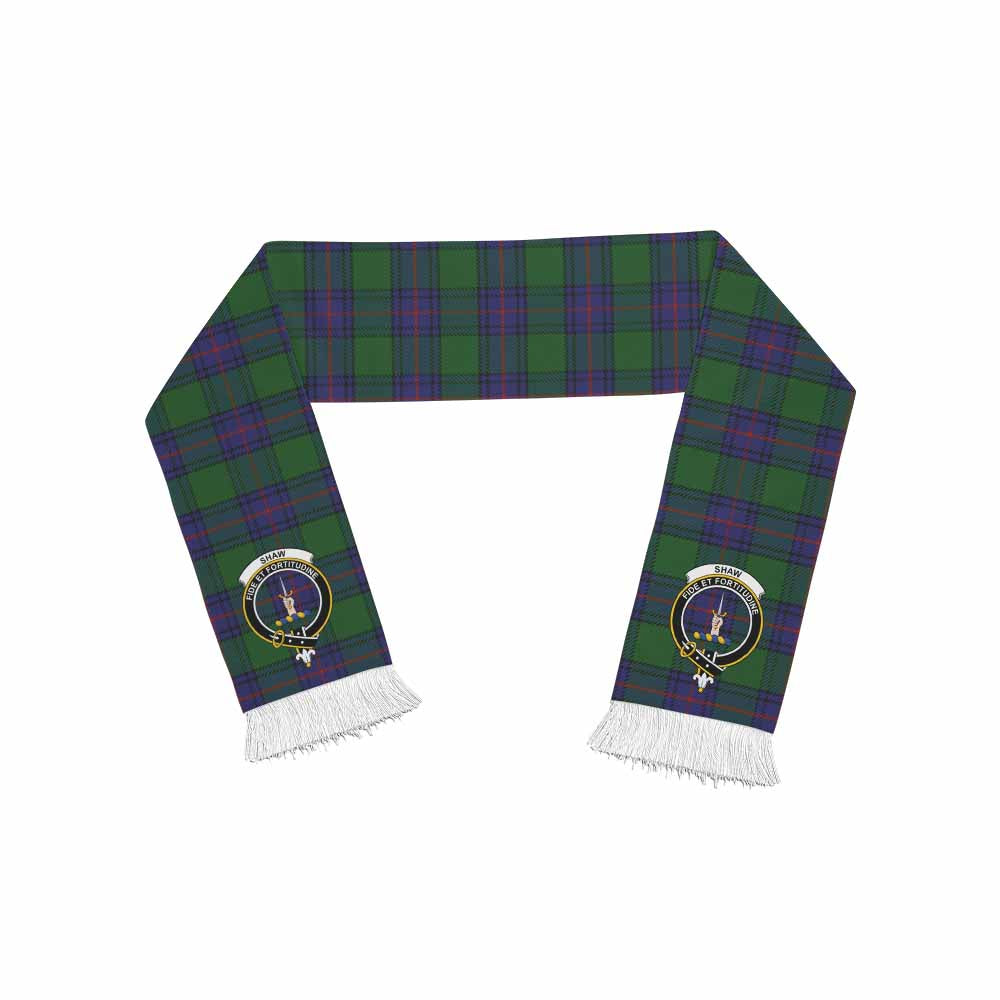 Tartan Vibes Clothing Shaw Tartan Ruffneck Scarf with Family Crest