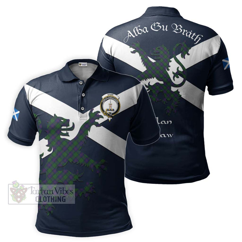 Tartan Vibes Clothing Shaw Tartan Lion Rampant Polo Shirt – Proudly Display Your Heritage with Alba Gu Brath and Clan Name