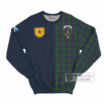 Tartan Vibes Clothing Shaw Tartan Sweatshirt with Scottish Lion Royal Arm Half Style