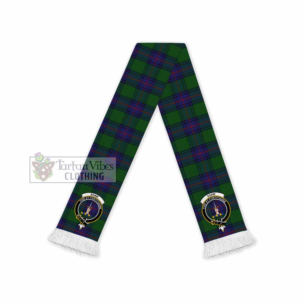 Tartan Vibes Clothing Shaw Tartan Ruffneck Scarf with Family Crest
