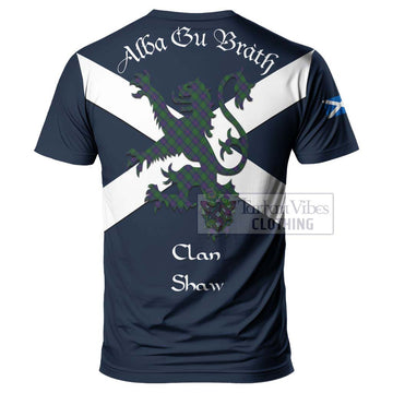 Tartan Vibes Clothing Shaw Tartan Lion Rampant T-Shirt – Proudly Display Your Heritage with Alba Gu Brath and Clan Name