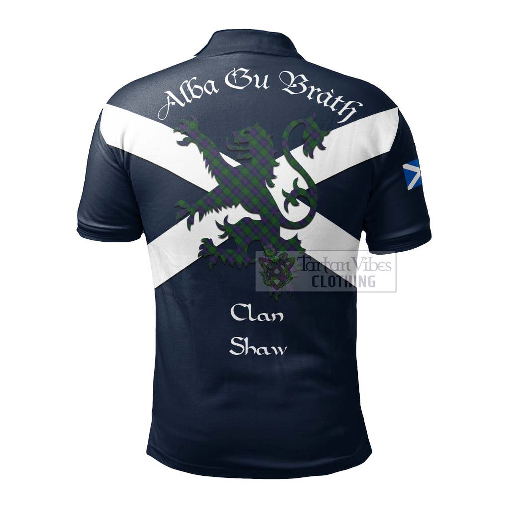 Tartan Vibes Clothing Shaw Tartan Lion Rampant Polo Shirt – Proudly Display Your Heritage with Alba Gu Brath and Clan Name