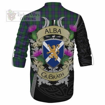 Tartan Vibes Clothing Shaw Tartan Family Crest Ghillie Kilt Shirt Lion Rampant Royal Thistle Shield Celtic Inspired
