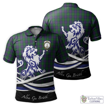 Shaw Tartan Polo Shirt with Alba Gu Brath Regal Lion Emblem