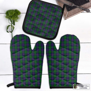 Shaw Tartan Combo Oven Mitt & Pot-Holder Combo 1 Oven Mitt & 1 Pot-Holder Black - Tartan Vibes Clothing