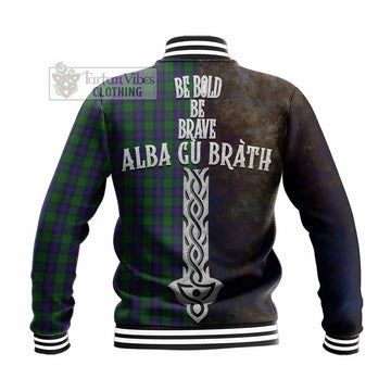 Shaw Tartan Family Crest Baseball Jacket Alba Gu Brath Be Brave Lion Ancient Style