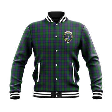 Shaw Tartan Baseball Jacket with Family Crest