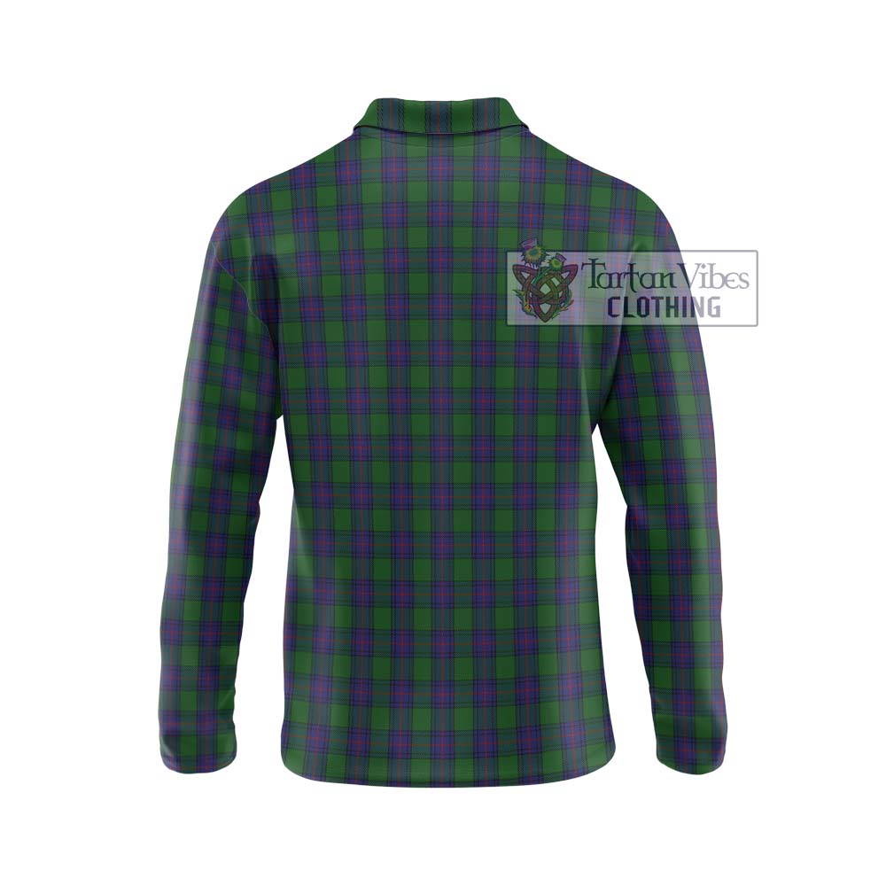Shaw Tartan Long Sleeve Polo Shirt with Family Crest DNA In Me Style - Tartanvibesclothing Shop