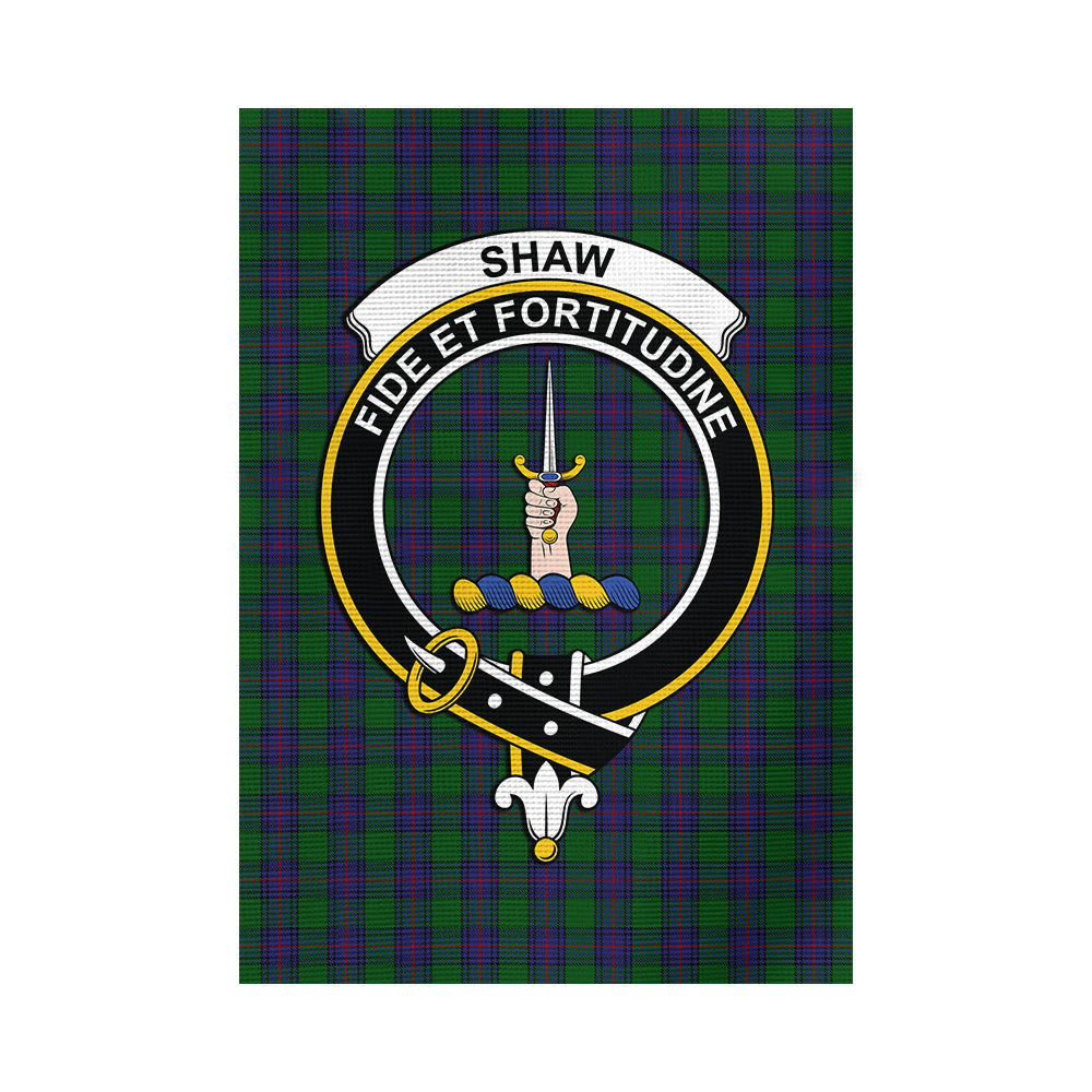 Shaw Tartan Flag with Family Crest - Tartan Vibes Clothing