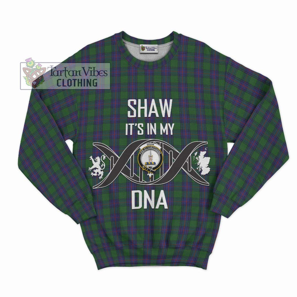 Shaw Tartan Sweatshirt with Family Crest DNA In Me Style - Tartanvibesclothing Shop