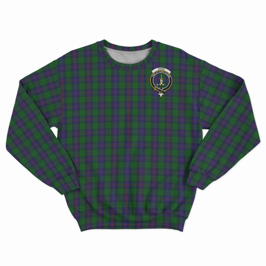 Shaw Tartan Sweatshirt with Family Crest - Tartan Vibes Clothing