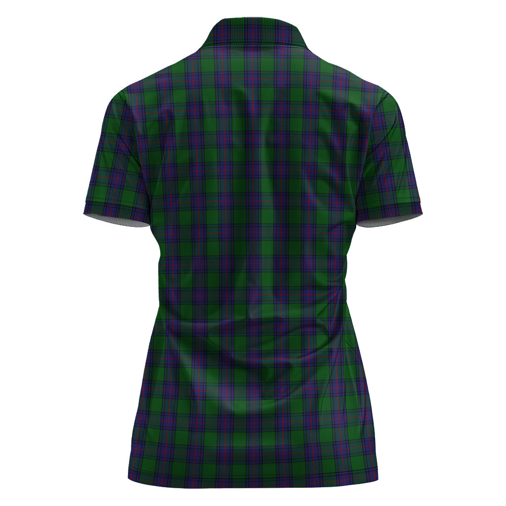 shaw-tartan-polo-shirt-with-family-crest-for-women
