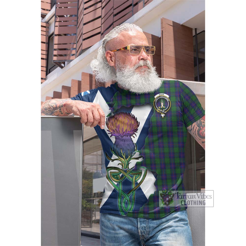 Tartan Vibes Clothing Shaw Tartan Family Crest Cotton T-shirt Scottish Thistle Celtic Inspired
