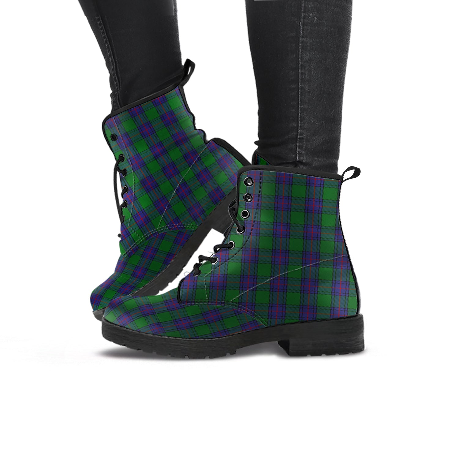 Shaw Tartan Leather Boots - Tartan Vibes Clothing