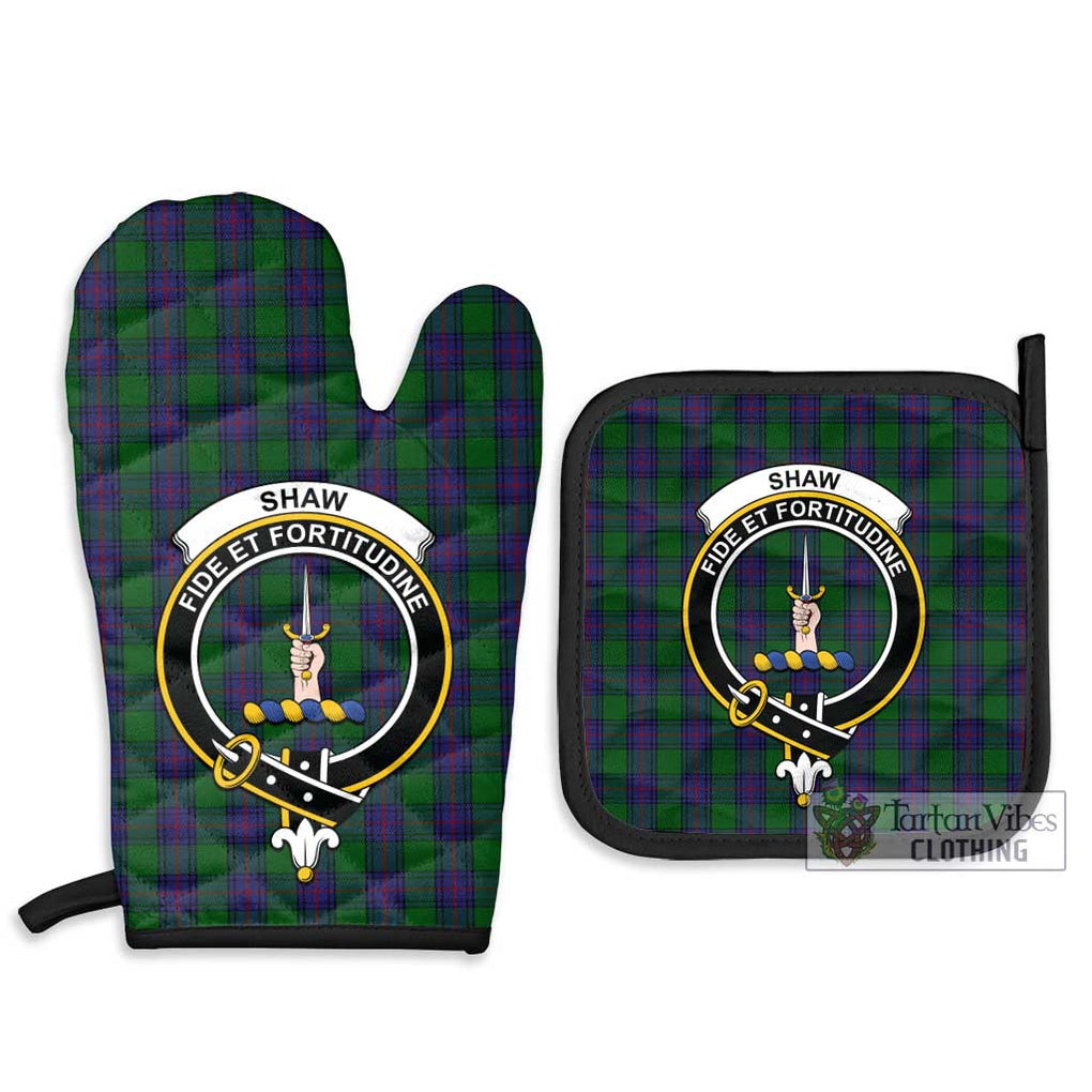 Shaw Tartan Combo Oven Mitt & Pot-Holder with Family Crest Combo 1 Oven Mitt & 2 Pot-Holder Black - Tartan Vibes Clothing