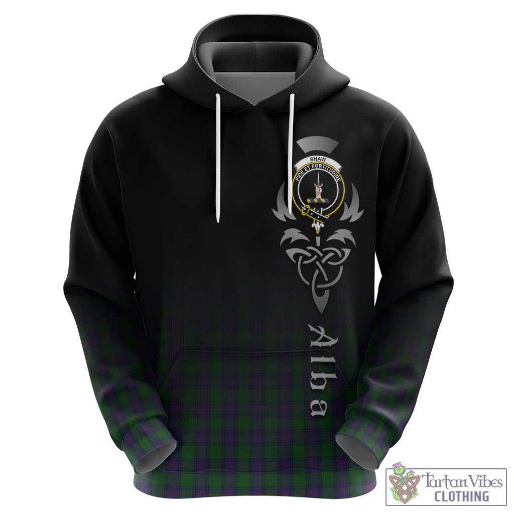 Tartan Vibes Clothing Shaw Tartan Hoodie Featuring Alba Gu Brath Family Crest Celtic Inspired