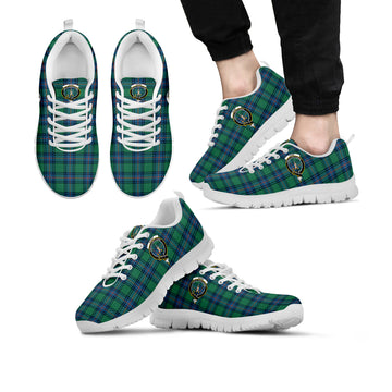 Shaw Ancient Tartan Sneakers with Family Crest