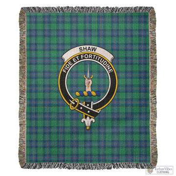 Shaw Ancient Tartan Woven Blanket with Family Crest