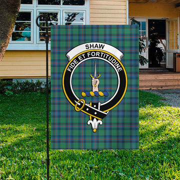 Shaw Ancient Tartan Flag with Family Crest