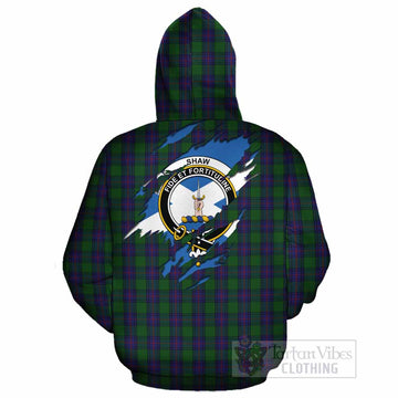 Shaw Clan Crest In Me Tartan Cotton Hoodie Scotland Flag Style
