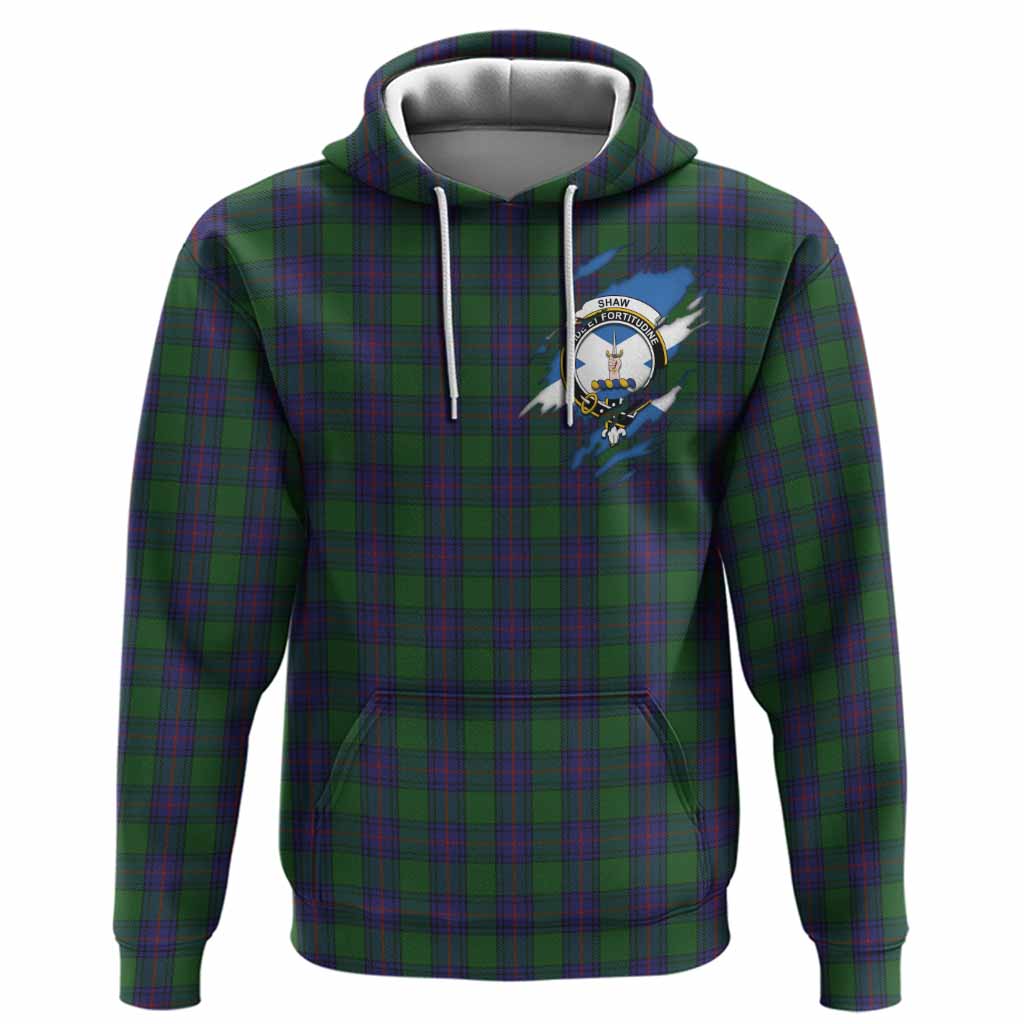 Shaw Clan Crest In Me Tartan Hoodie Scotland Flag Style