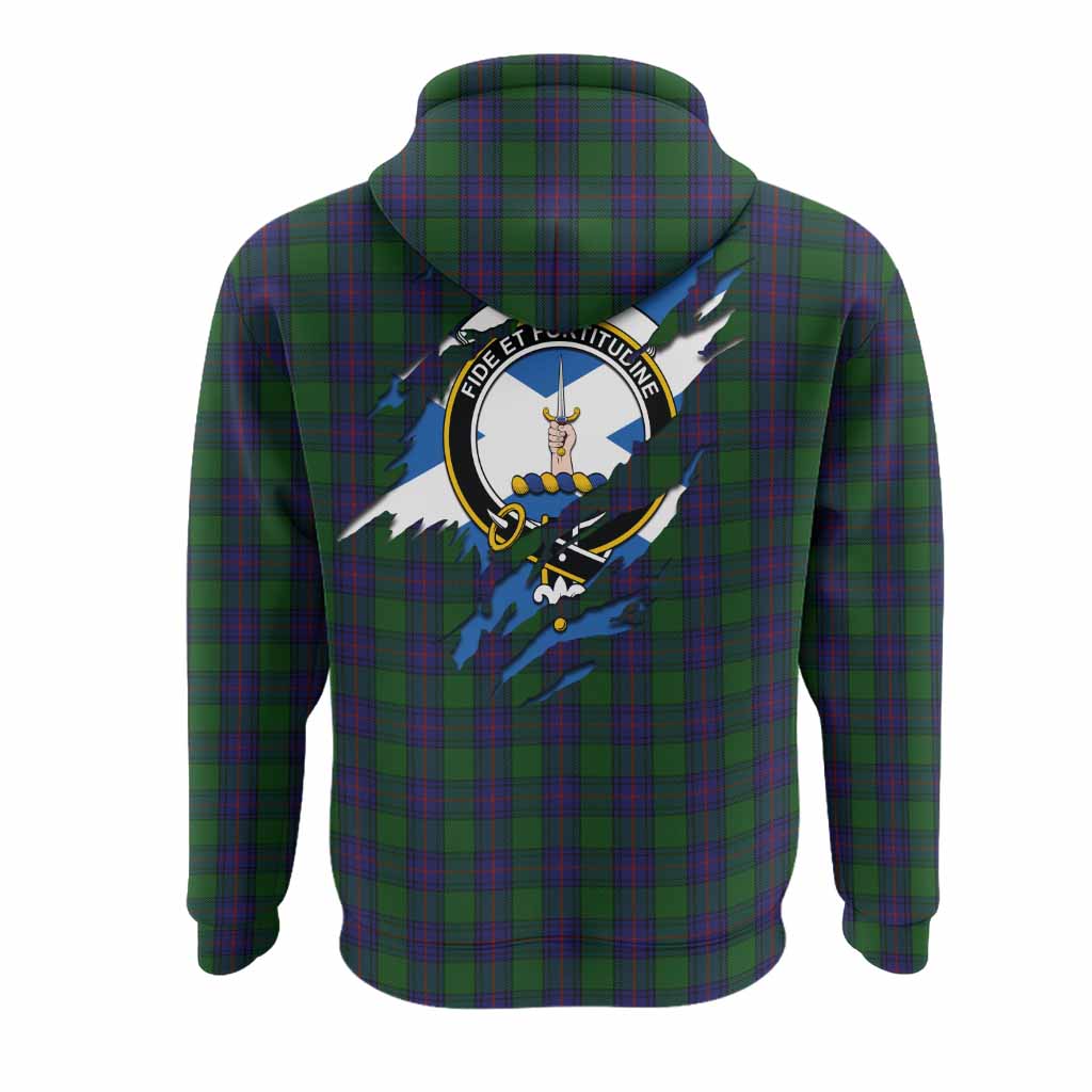 Shaw Clan Crest In Me Tartan Hoodie Scotland Flag Style