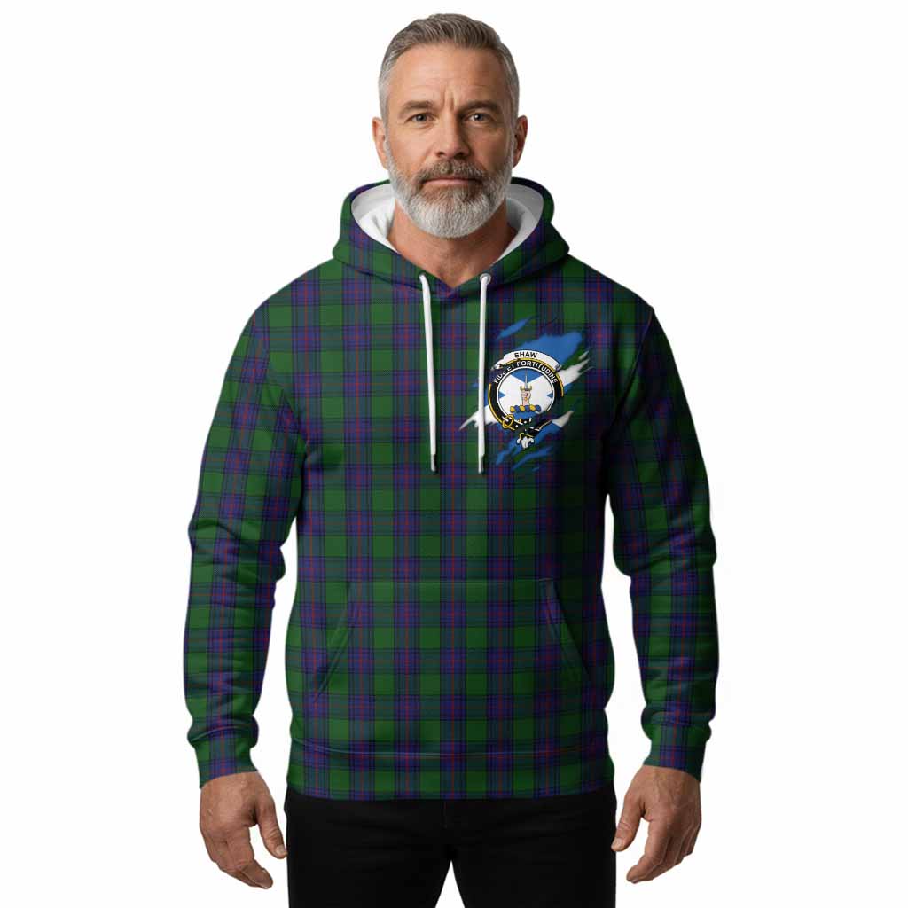 Shaw Clan Crest In Me Tartan Hoodie Scotland Flag Style