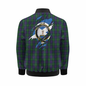 Shaw Clan Crest In Me Tartan Kid Bomber Jacket Scotland Flag Style