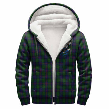 Shaw Clan Crest In Me Tartan Sherpa Hoodie Scotland Flag Style