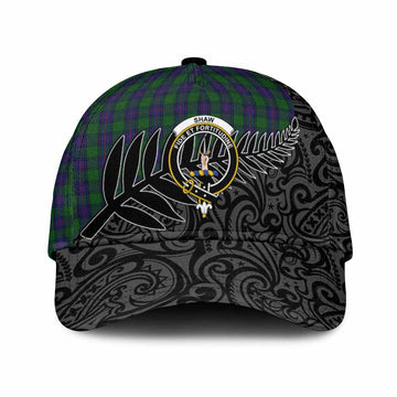 Shaw Crest Tartan Classic Cap with New Zealand Silver Fern Half Style