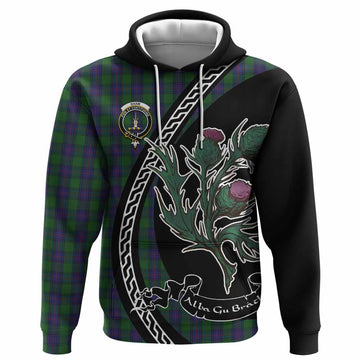 Shaw Family Crest Tartan Hoodie Alba Thistle Inspired