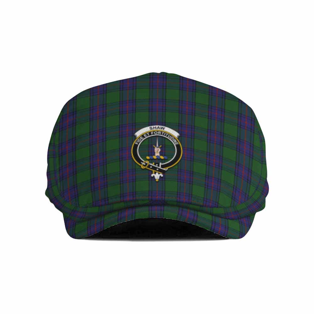 Shaw Family Crest Tartan Jeff Cap, Tartan Flat Cap