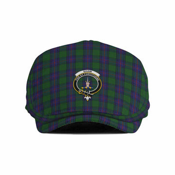 Shaw Family Crest Tartan Jeff Cap, Tartan Flat Cap
